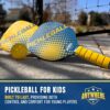 Ultimate Youth Pickleball Set with Net, Paddles, and Balls - Start Playing Pickleball Today with This Complete Junior Kit for Boys and Girls Ages 5 to 12