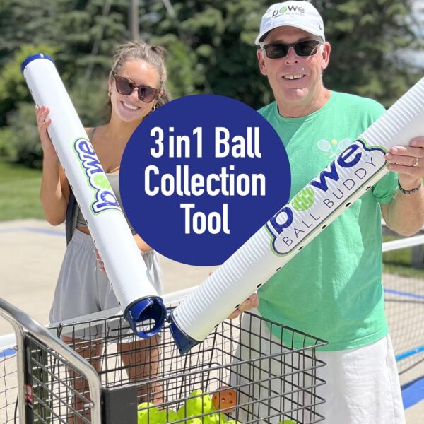 3-in-1 Pickleball Collector Tube, Target Practice & Net Height Check. Indoor/Outdoor - 16 Ball Capacity. Commercial Grade Designed by Certified Pickleball Instructor. Made in The USA