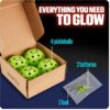 GlowCity LED Pickleball Set: Pack of 4 Glow in The Dark Pickleballs with 20 Hours of Glow Time - Great for Night Time Play