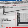 C & D Pickleball Nets Flat Base Championship Net with Heavy Duty Steel Frame, Adjustable Tension, Indoor/Outdoor Use, 10-Year Warranty, Net