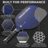 Fiberglass Pickleball Paddles Set of 4 with bag - Pickleball Racket for Adults Comfort Grip, Indoor Outdoor Pickle Ball Kit, Pro Beginner Gear for Training, Pickle Ball Paddle for Women Men