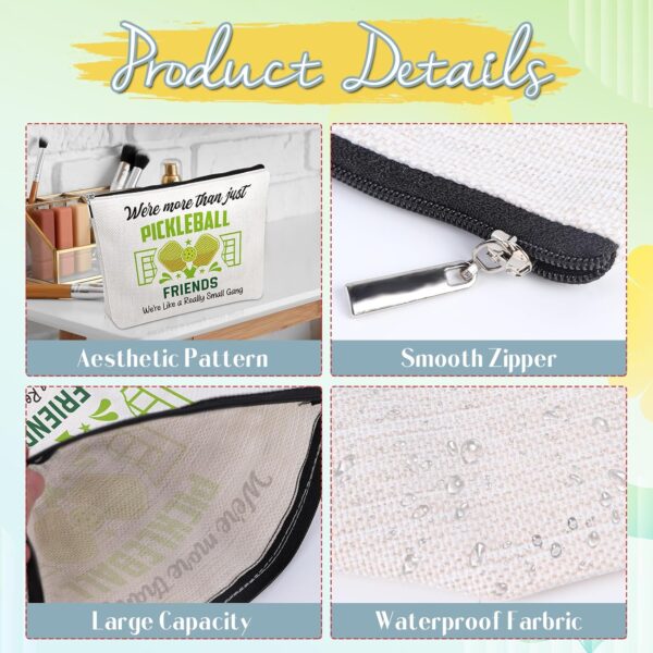 Pickleball Gifts for Women - Pickleball Makeup Cosmetic Bag with Zipper, Birthday Christmas Gift for Friends Girls Sisters Sports Lovers Teamates
