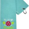 Pickleball Towels for Women, Microfiber Cotton Athletic Towels with Peg Embroidered Towel, Funny Gifts for Pickleball Lovers