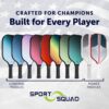 Sport Squad Pickleball Paddles Set of 2 and Single Paddles - Lightweight, Durable & High-Performance Playability - Enhanced Grip & Power - USA Team-Developed Rackets, Sets & Accessories for All Levels
