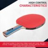 Killerspin Jet Set of 2 - Ping Pong Paddles Combo Package - Red & Black Table Tennis Rackets - 3 White Ping Pong Balls