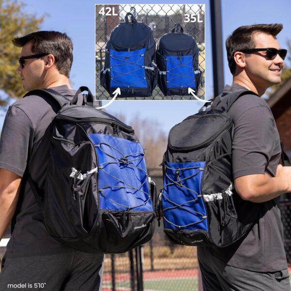 Athletico 35L Pickleball Backpack - Pickleball Bags for Men or Women Includes Pickleball Ball Holder