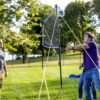 Triumph Sports Multi-Sport Versatile Combo Outdoor Game Net Set Includes Volleyball, Badminton, and Pickleball, Blue (35-7510-2)