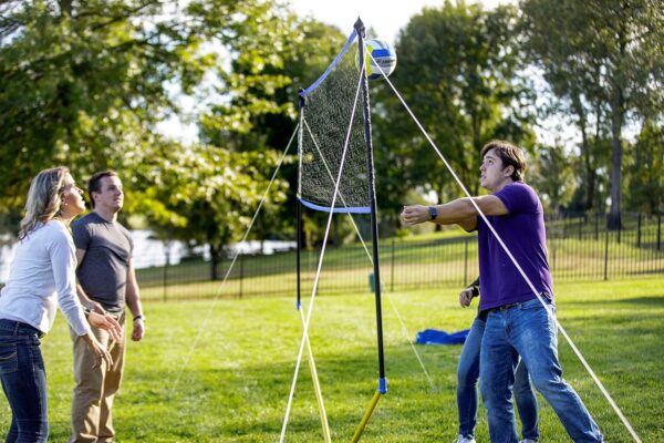 Triumph Sports Multi-Sport Versatile Combo Outdoor Game Net Set Includes Volleyball, Badminton, and Pickleball, Blue (35-7510-2)