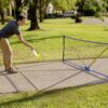 Triumph Sports Multi-Sport Versatile Combo Outdoor Game Net Set Includes Volleyball, Badminton, and Pickleball, Blue (35-7510-2)