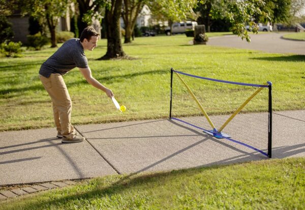 Triumph Sports Multi-Sport Versatile Combo Outdoor Game Net Set Includes Volleyball, Badminton, and Pickleball, Blue (35-7510-2)
