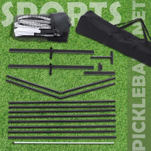 DULCE DOM Pickleball Net Portable Outdoor with Court Marking Kit, 22 FT Pickleball Nets USAPA Regulation Full Size, Pickle Ball Game Net System with Carrying Bag for Driveway Backyards