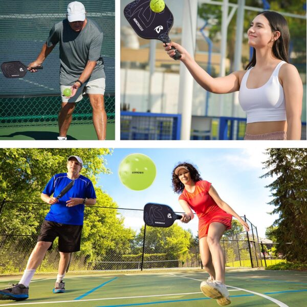 FITPROWIN Sports Outdoor Pickleballs,4/12/36 Pack X-40 Outdoor Pickleball Balls, High Visibility & Bounce Green,Durable
