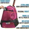 Athletico Premier Tennis Backpack - Tennis Bag Holds 2 Rackets in Padded Compartment | Separate Ventilated Shoe Compartment | Tennis Bags for Men or Women