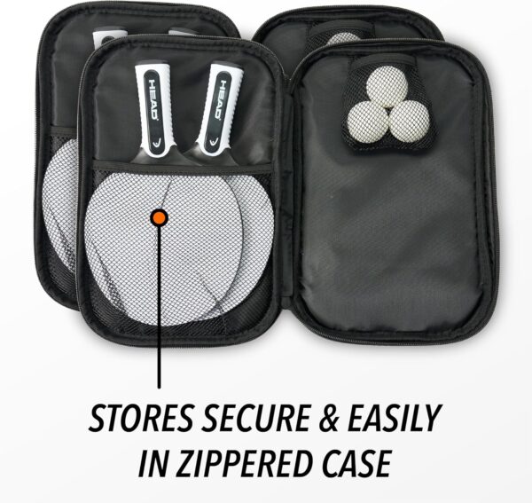 EastPoint Outdoor Table Tennis Paddle Set – Rubberized Weather-Resistant Ping Pong Paddles with Balls – 2 or 4 Player Set