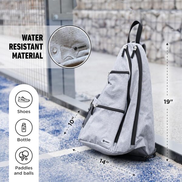 Premium Pickleball Bag for Women & Men with Pickleball | Pickleball Accessories Bag | Water Resistant Pickleball Backpack with Large Capacity, Multiple Pockets to hold Paddles, Balls, Bottle, Towels