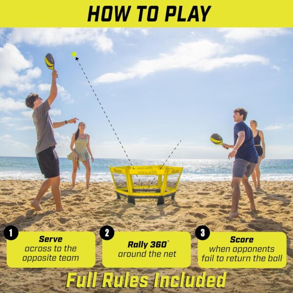 GoSports Pickle 360 Paddle Ball Game Set - Choose Original or Hardcourt - Pickleball Without a Court