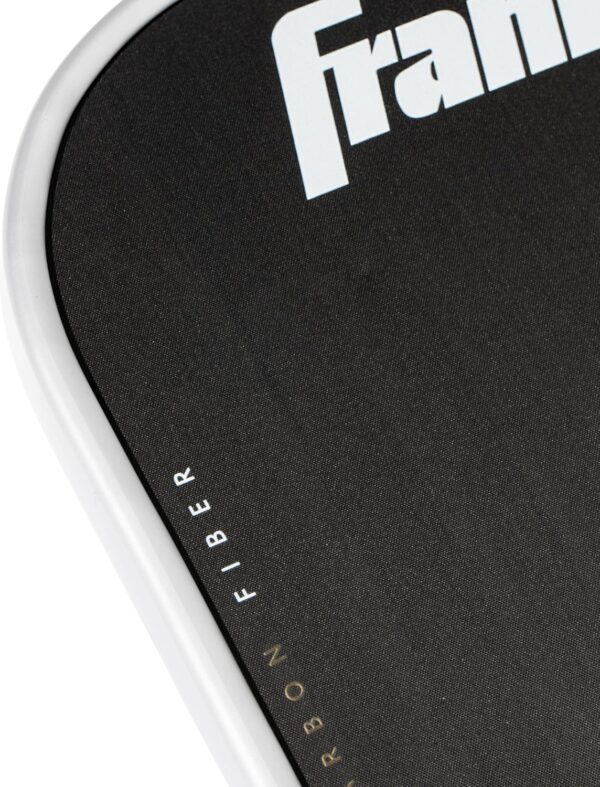 Franklin Sports Pro Pickleball Paddles - FS Tour Featherweight Series Lightweight Paddles - USA Pickleball Approved - Raw Carbon Fiber Surface - Polymer Core - White