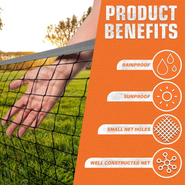 DYNAX Portable Pickleball Net - USAPA Official Size 22FT - Indoor/Outdoor Regulation - Full Court Size - Ideal Driveway Size Metal Frame - Portbale Design - Duffle Bag
