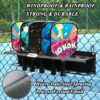 Pickleball Paddle Rack, 4/8/12-Paddle Holder, with Label to Track Next Up Players, Multiple Racks are Spliced to Achieve Expansion, Fence or Wall Mount, Steel, Black