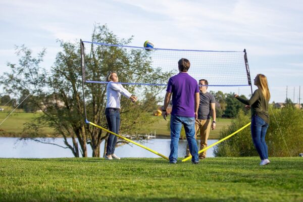 Triumph Sports Multi-Sport Versatile Combo Outdoor Game Net Set Includes Volleyball, Badminton, and Pickleball, Blue (35-7510-2)