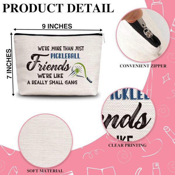 Pickleball Gifts Makeup Bag For Woman, Pickleball Friends Cosmetic Bag, Sport Lover Gift Bag, Pickleball Mom Makeup Zipper Bag, Birthday Gifts For Family Friends Sister BFF, A43