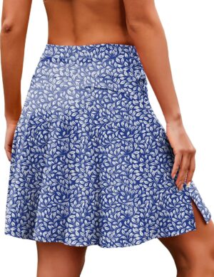 COOrun Tennis Skirt Women 20" Knee Length Golf Skort with Pockets High Waisted Athletic Sports Inner Shorts Skirts S-XXL