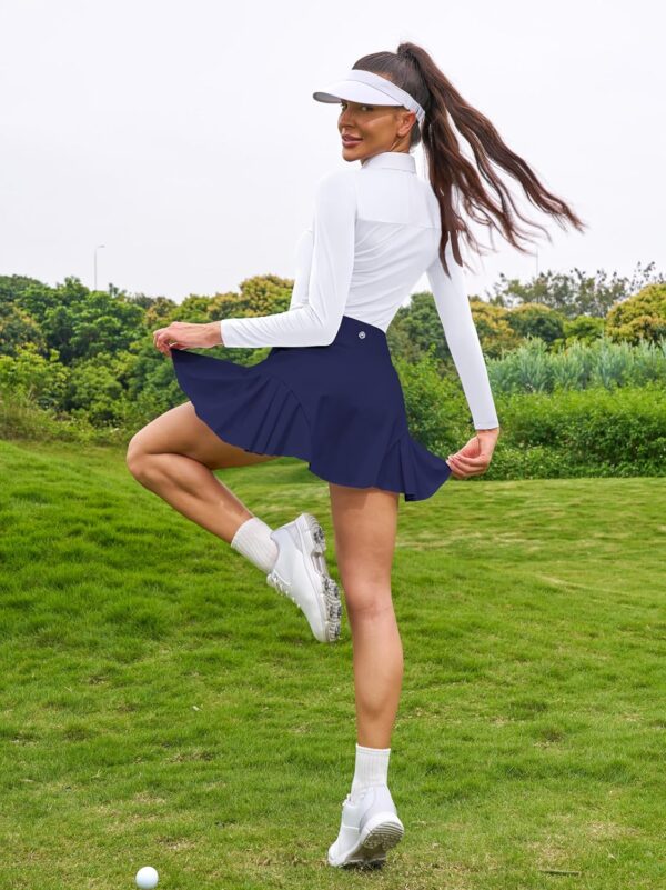 ATTRACO Tennis Skirts for Women with Pocket Golf Skirt Tummy Control Workout Athletic Skirts