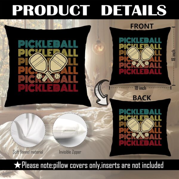 Pickleball Gifts Pillow Covers 18x18 Double-Sided, Pickleball Gifts for Women Men Pillow Covers for Couch Bed Living Room Bedroom, Gifts for Pickleball Lovers