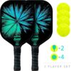Franklin Sports Pickleball Paddle and Ball Set - (2) Dagger Fiberglass Rackets + (4) X-40 Balls - USA Pickleball (USAPA) Approved - 2 Player Set