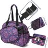 Boulder Bee Pickleball Bags, Premium Pickleball Tote Bag for Girls, Women’s Hand/Shoulder Gym Bag w Water Bottle Holder, with Pickleball Racquet/Paddle Holder