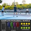 Fiberglass Pickleball Paddles Set of 4 with bag - Pickleball Racket for Adults Comfort Grip, Indoor Outdoor Pickle Ball Kit, Pro Beginner Gear for Training, Pickle Ball Paddle for Women Men
