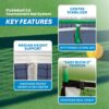 Pickleball 3.0 Tournament-Quality Net - Portable, Lightweight Steel Construction - Meets Tournament Regulation