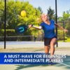 Pickleball Paddles, Graphite Pickleball Paddles Set of 2【Textured High Grit & Spin】【Thermoformed】 USAPA Approved Lightweight Non-Slip Contour Grip Pickleball Rackets Incl. 4 Outdoor Balls & Carry Bag