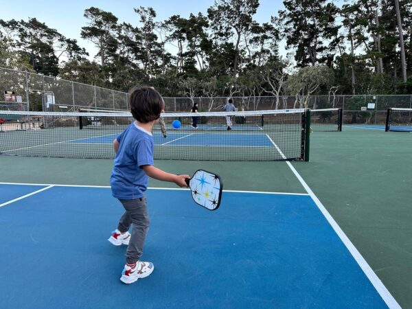 Premium Youth Pickleball Paddle Set, 2 Fiberglass Kids Paddles with Honeycomb Core, Bundle of Lightweight Fiberglass Rackets for Age 4-12, Backpack, 4 Balls, 2 Kids Rackets