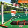 Zdgao Pickleball Net for Driveway with 22FT Regulation Size Pickleball Net, 4 Outdoor Pickleballs and Carry Bag, Weather Resistance Strong Steel Frame