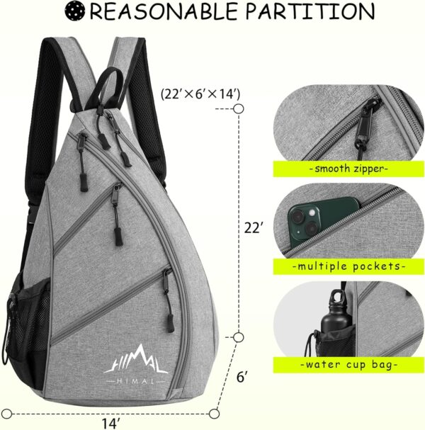 Himal Pickleball Bag Adjustable, Pickleball Backpack with Water Bottle Holder for Men and Women