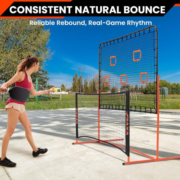 Fraxa Pickleball Rebounder Training Equipment - Pickleball Net for Solo Practice Drives Dinks Volley Accuracy - Portable for Outdoor Driveway Backyard Indoor Garage