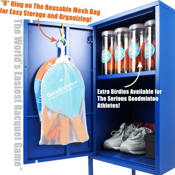 Goodminton - The World's Easiest Racquet Game - an Indoor Outdoor Year-Round Fun Paddle Game Set for Boys, Girls, and People of All Ages