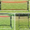 Hoverphenix 10FT Mini Pickleball Net, 4FT Adjustable Height Dink Training Rebounder Net with Paddles Set of 2, Pickleballs and Carry Bag for Outdoor Indoor Driveway Game, Easy Setup