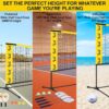 10FT Portable All-in-One Badminton, Pickleball and Kids’ Volleyball Net Set Half Court (10ft Wide x 7ft max Height) Small Outdoor Sports Set with Adjustable Net for Backyards Beach Driveway Game