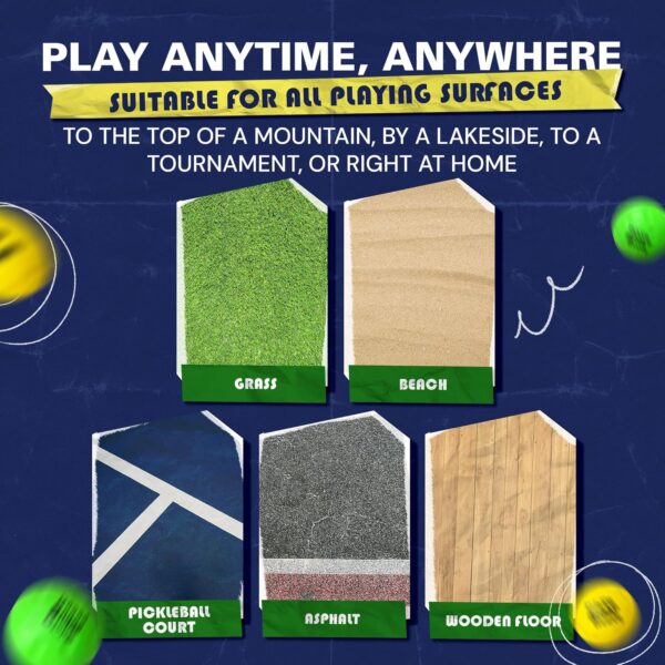 Kelso Pickleball, PU Foam Pickleball Balls for Reduced Noise, Enhances Hand-Eye Coordination, Indoor & Outdoor Use, Standard or Small Trainer-Sized Balls