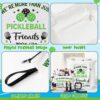 Y1tvei Pickleball Canvas Tote Bag - 2Pcs Pickleball We're More Than Just Friends Cosmetic Tote Bag Set, Reusable Grocery Folding Shopping Bag, Funny Unique Pickleball Gifts for Women Pickleball Lovers