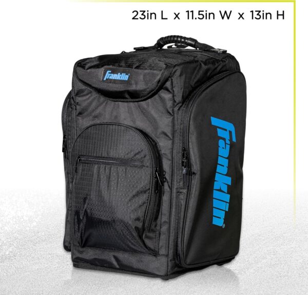 Franklin Sports Portable Pickleball Hopper Bag + Caddy - Pickleball Ball Retriever + Storage Bag - 100 Ball Rolling Hopper Basket for Balls - Training Equipment + Accessory