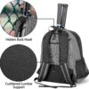 DSLEAF Tennis Backpack for 2 Rackets, Tennis Bag for Men/Women with Separate Shoe Space Hold A Pair of Shoes Up to US Mens 12and Multi-Pockets for Accessories