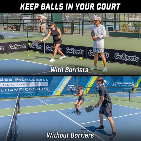 GoSports Pickleball Ball Barrier 3 Pack - Court Dividers for Pickleball Courts