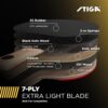 STIGA Carbon+ Bundle Ping Pong Paddle Set – 7-ply Extra Light Carbon Fiber Blade – 2mm Premium Sponge – Concave Pro Handle – 2 3-Star Tournament Balls – Neoprene Racket Cover – Player Wristband