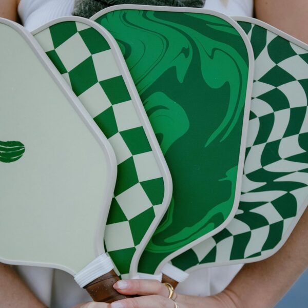 Pickleball Paddle | Luxury, Stylish, Fiberglass Surface with High Grit and Spin, Extended Handle, 11mm