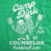 Mens Camp Dink Counselor Pickleball Lake T Shirt Funny Pickle Ball Lovers Joke Tee for Guys