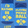 InnoBeta Funny Pickleball Gifts: One Size Crew Socks, I'd Rather Be Playing