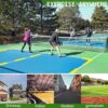 Hikeen Court Lines Marker Kit Anti-Wind-Resistant Throw Down Markers 28pcs, Pickleball Net Court for Indoor Court